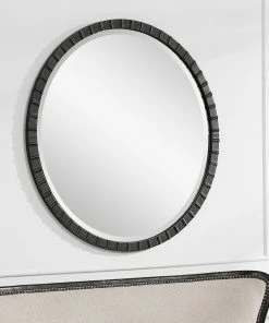 Lulu And Georgia Auguste Round Mirror Curved + Rounded