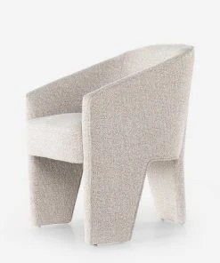 Lulu And Georgia Bouclé + Textural Fabric Meryl Dining Chair