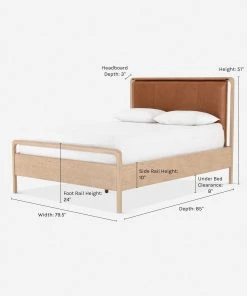 Lulu And Georgia Tierney Leather Bed