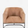 Lulu And Georgia Gianni Leather Accent Chair Curved + Rounded