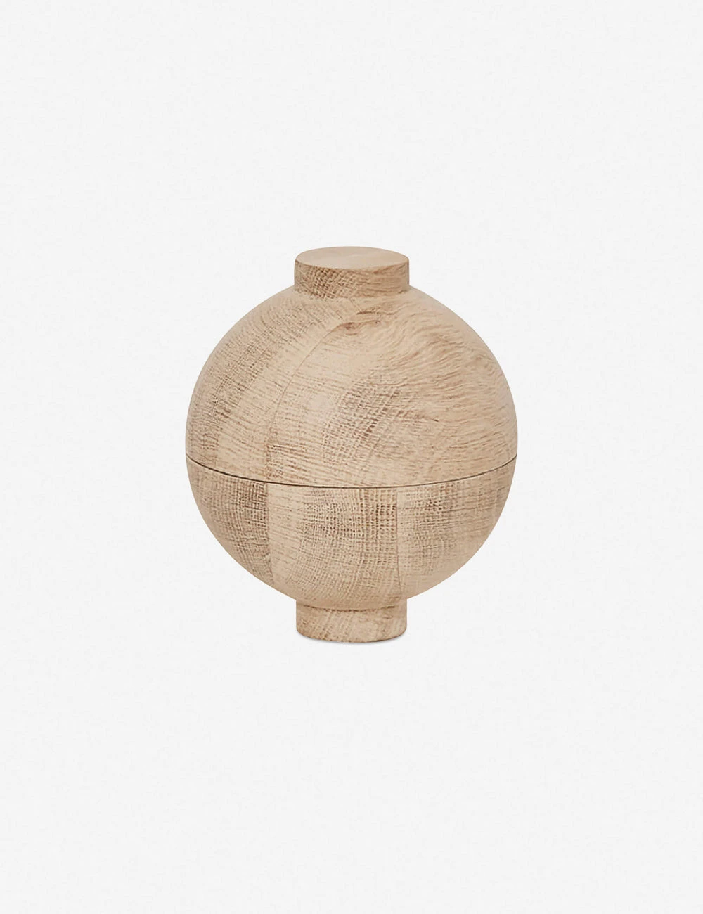 125000100KristinaDamStudioWoodenSphereOak.jpg Lulu And Georgia Wooden Sphere By Kristina Dam Studio New