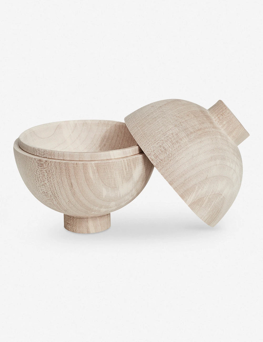 125000100KristinaDamStudioWoodenSphereOak2.jpg Lulu And Georgia Wooden Sphere By Kristina Dam Studio New