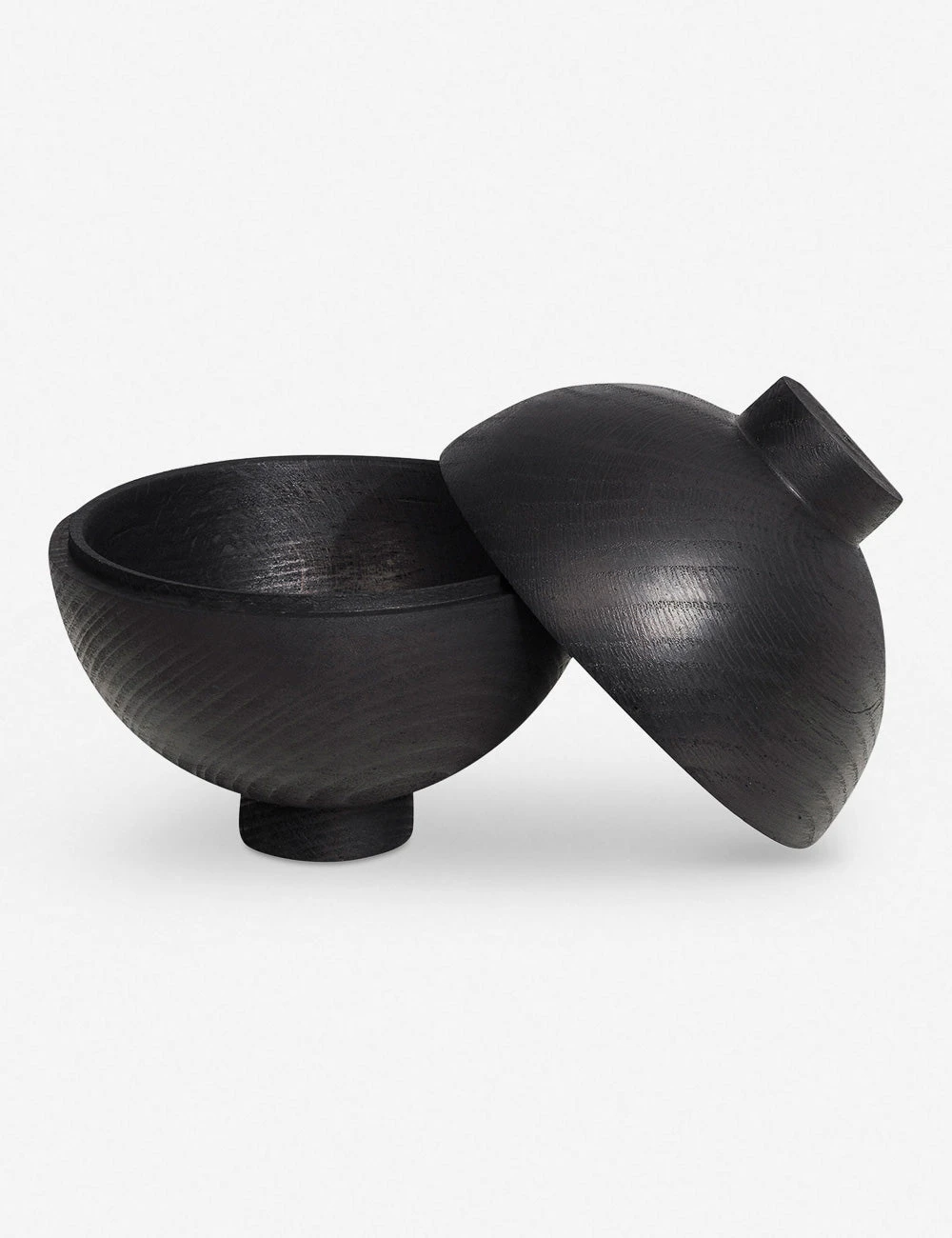 125000200KristinaDamStudioWoodenSphereBlack3.jpg Lulu And Georgia Wooden Sphere By Kristina Dam Studio New