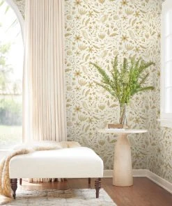 Lulu And Georgia Earth Tones Rylee + Cru Garden Birds Wallpaper
