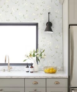 Lulu And Georgia Scalamandre Sanna Wallpaper By Sandberg, Light Blue