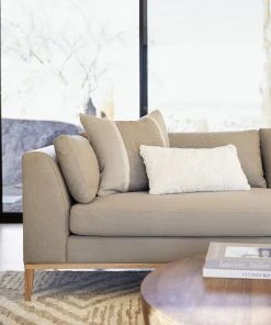 Lulu And Georgia Bouclé + Textural Fabric Samaire Shearling Lumbar Pillow