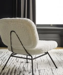 Lulu And Georgia Bouclé + Textural Fabric Amanda Accent Chair