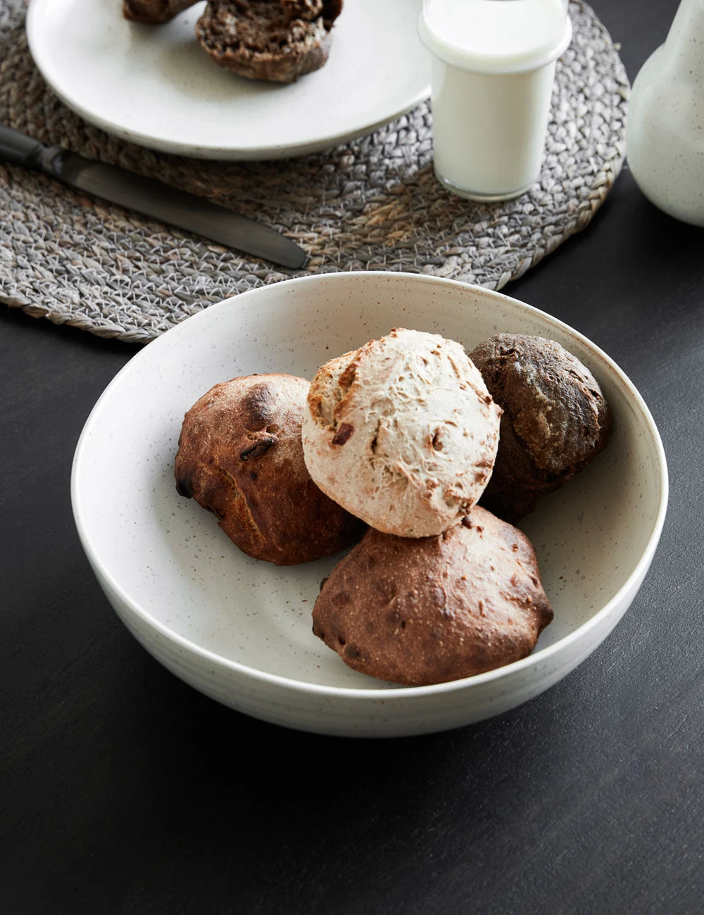 Lulu And Georgia Weilan Low Serving Bowl, Black/Brown 5 Lulu And Georgia Weilan Low Serving Bowl, Black/Brown