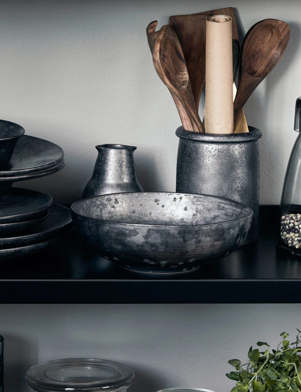 Lulu And Georgia Weilan Low Serving Bowl, Black/Brown 2 Lulu And Georgia Weilan Low Serving Bowl, Black/Brown