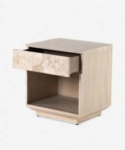 Lulu And Georgia Burl Wood Moneo Nightstand