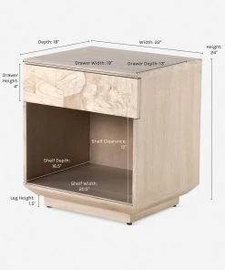 Lulu And Georgia Burl Wood Moneo Nightstand 25 Lulu And Georgia Burl Wood Moneo Nightstand