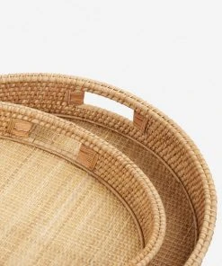 Lulu And Georgia Malaya Nesting Trays (Set Of 2) New