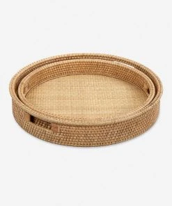 Lulu And Georgia Malaya Nesting Trays (Set Of 2) New