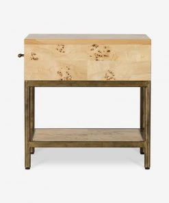 Lulu And Georgia Lorca Burl Wood Side Table