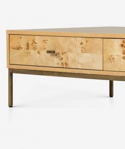 Lulu And Georgia Lorca Burl Wood Coffee Table New