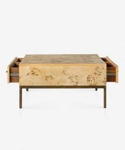 Lulu And Georgia Lorca Burl Wood Coffee Table New