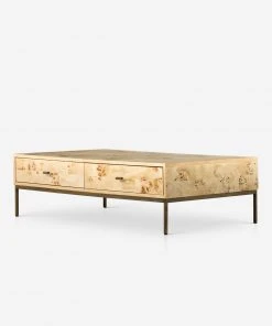 Lulu And Georgia Lorca Burl Wood Coffee Table New