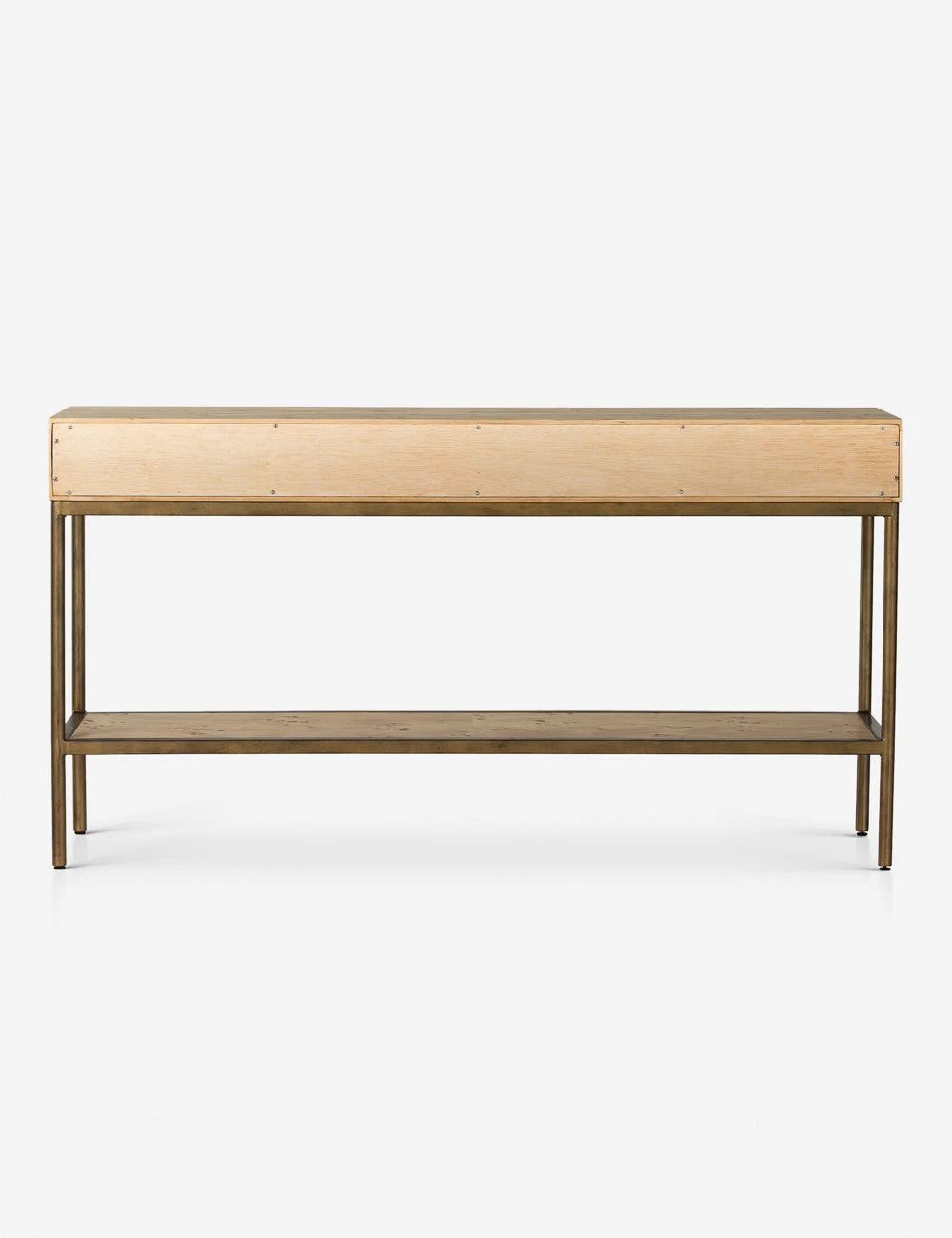 229262-001_BCK_1.jpg Lulu And Georgia Lorca Burl Wood Console Table New