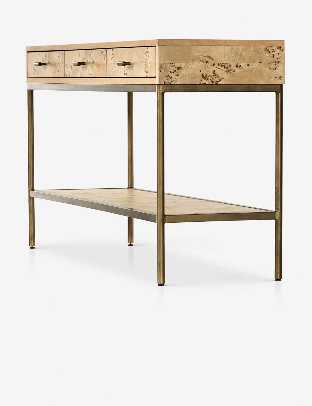 229262-001_DET_1.jpg Lulu And Georgia Lorca Burl Wood Console Table New