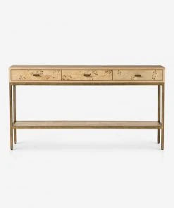 Lulu And Georgia Lorca Burl Wood Console Table New