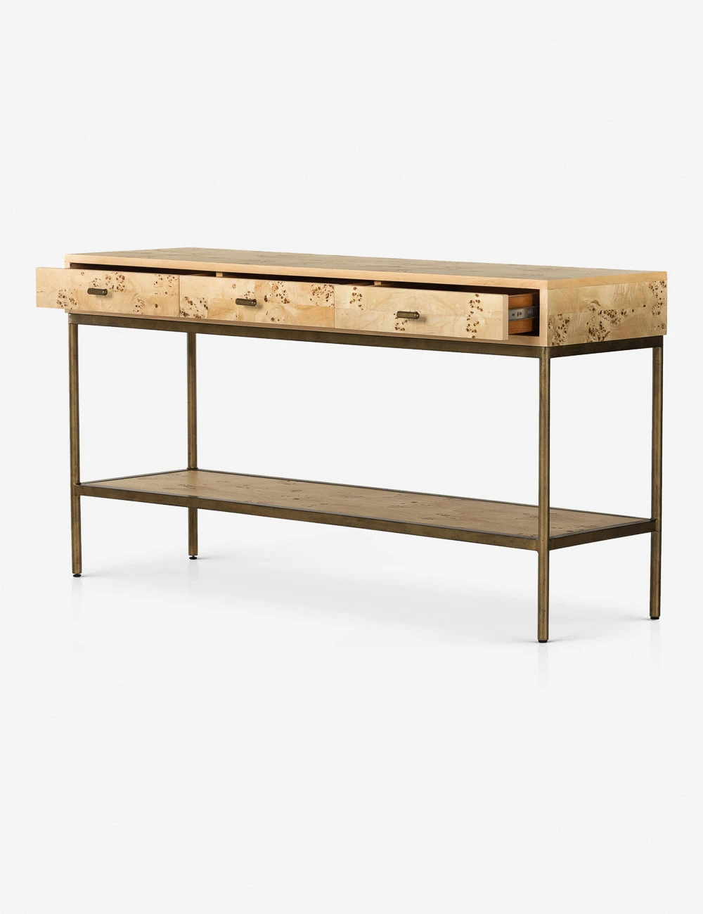 229262-001_OPN_1.jpg Lulu And Georgia Lorca Burl Wood Console Table New