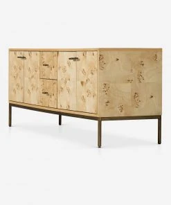 Lulu And Georgia Lorca Burl Wood Media Console