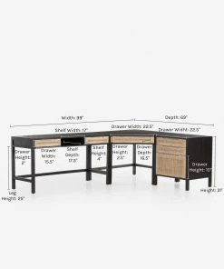 Lulu And Georgia Office Margot Modular Desk With Filing Cabinet