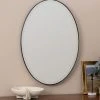 Lulu And Georgia Luke Oval Mirror, Black New