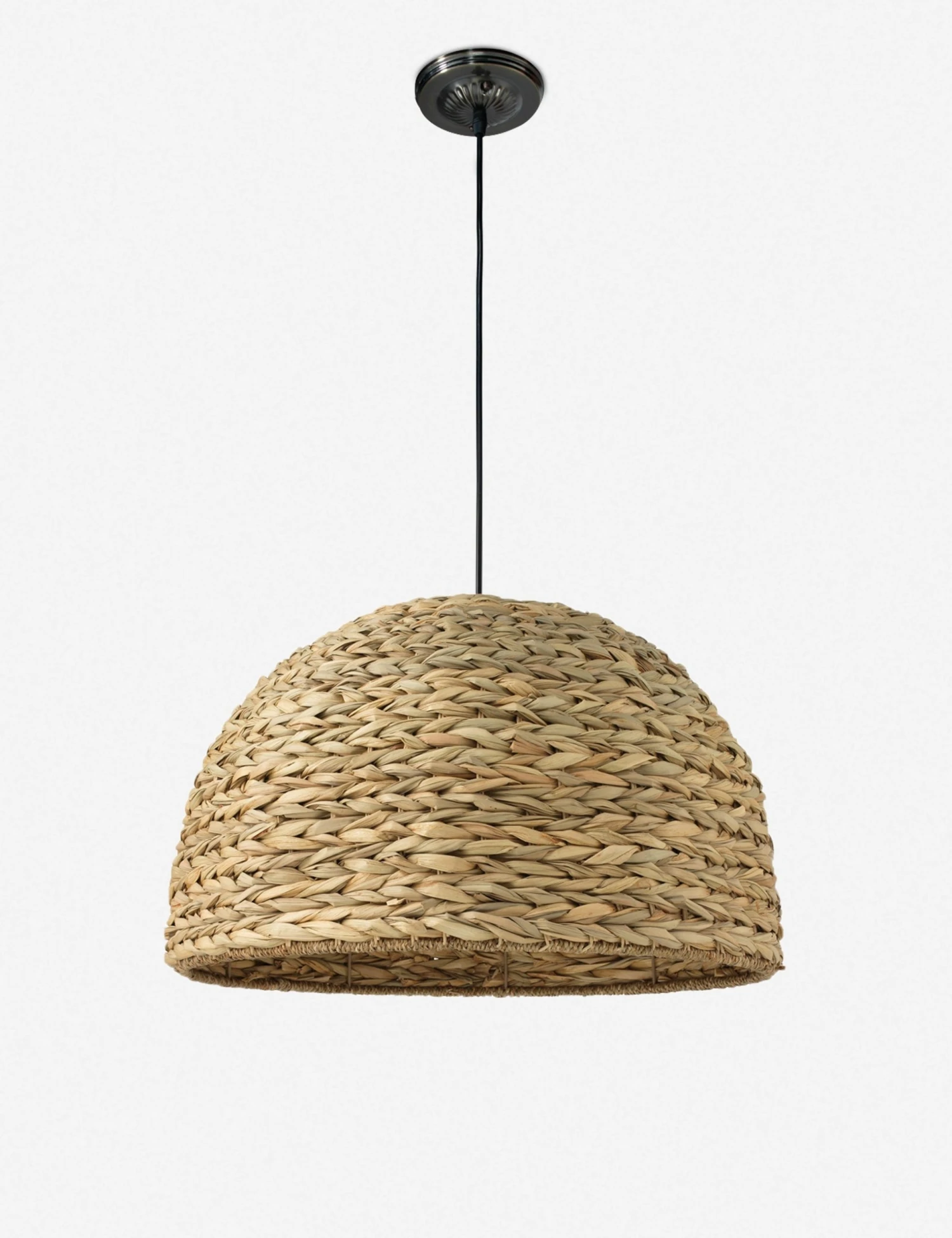 Campbell Pendant Light in natural seagrass weave