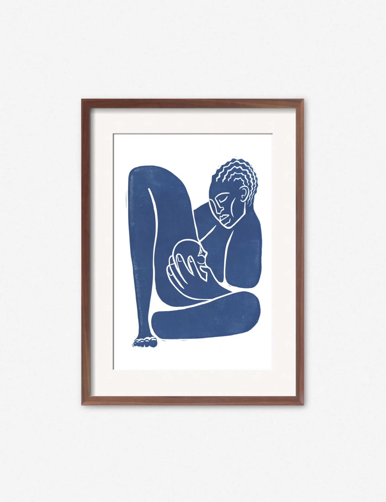 AdrianMotherWalnutframe.jpg Lulu And Georgia 'Mother' Print By Adrian Brandon