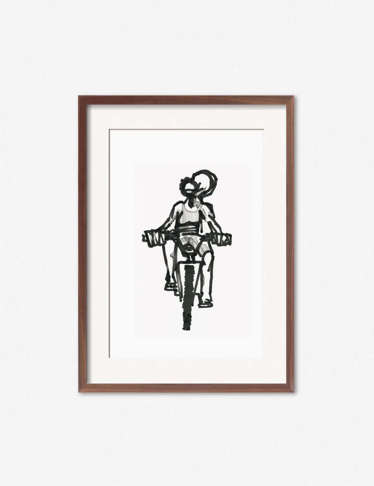 AdrianRideWalnutFrame.jpg Lulu And Georgia Walls 'Ride' Print By Adrian Brandon