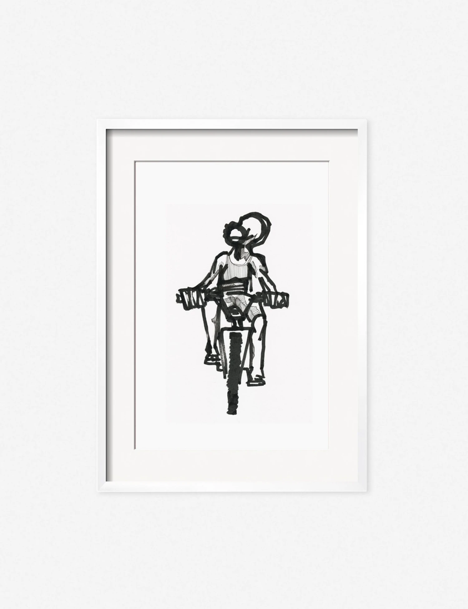 AdrianRideWhiteFrame.jpg Lulu And Georgia Walls 'Ride' Print By Adrian Brandon