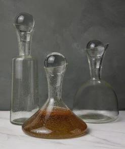 Lulu And Georgia Gillmore Decanters (Set Of 3) By Arteriors Curved + Rounded