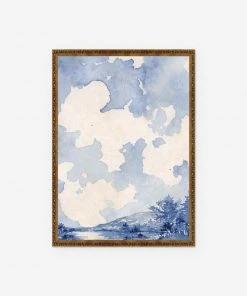 Lulu And Georgia Walls 'Blue Landscape' Print By Laurel-Dawn Latshaw