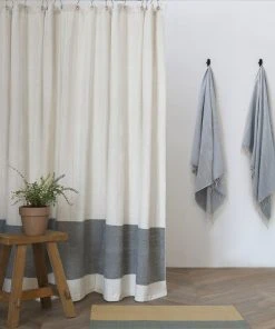 Lulu And Georgia Bolé Road Textiles Karo Shower Curtain, Sable