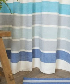 Lulu And Georgia Bolé Road Textiles Omo Shower Curtain, Azure