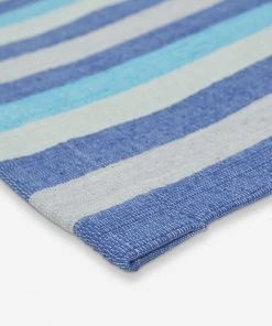Lulu And Georgia New Bolé Road Textiles Turkana Bath Mat, Azure