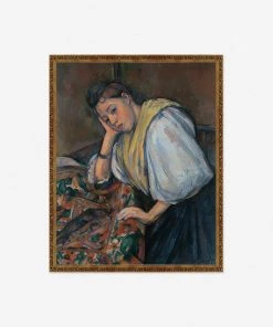 Lulu And Georgia 'Young Italian Woman At A Table' Wall Art By Paul Cezanne Walls