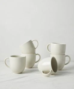 Lulu And Georgia Artful Proportions Collection Pacifica Mugs (Set Of 6) By Casafina