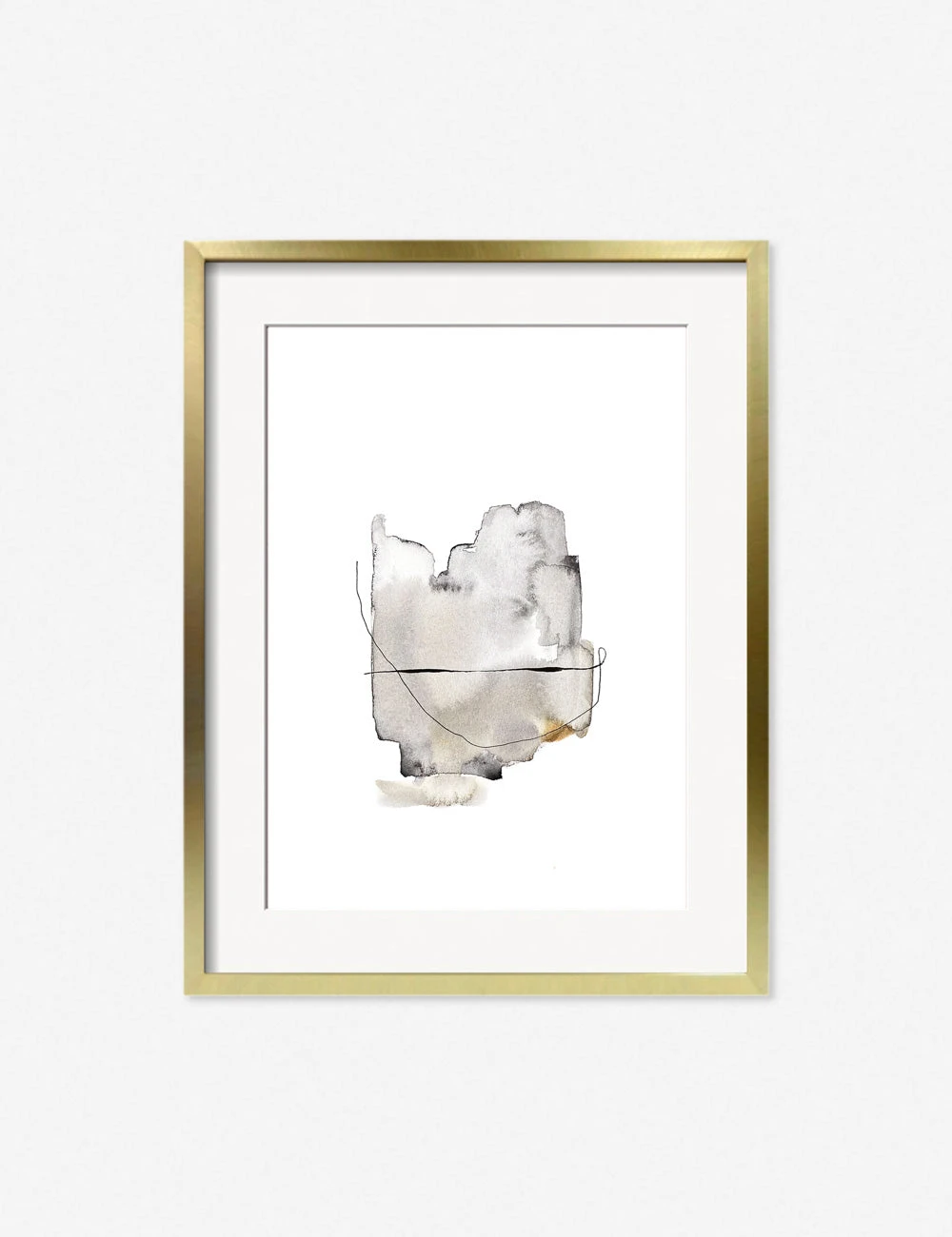 CelineTheHorizonGoldFrame.jpg Lulu And Georgia Muted Pastels 'The Horizon' Print By Céline Nordenhed