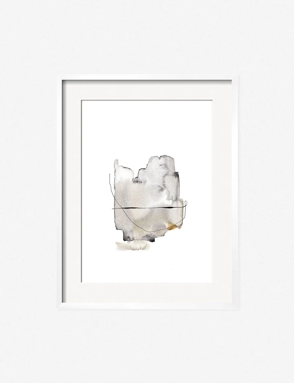 CelineTheHorizonWhiteFrame.jpg Lulu And Georgia Muted Pastels 'The Horizon' Print By Céline Nordenhed