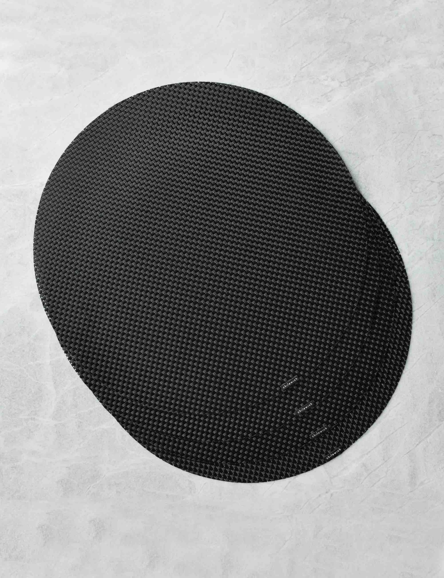 ChilewichBasketweaveRoundPlacemat_Black_Setof4_0784.jpg Lulu And Georgia Chilewich Basketweave Round Placemat (Set Of 4)