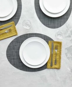 Lulu And Georgia Chilewich Mini Basketweave Oval Placemat (Set Of 4) Outdoor Collection