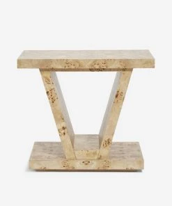 Lulu And Georgia Chloe Burl Wood Side Table New