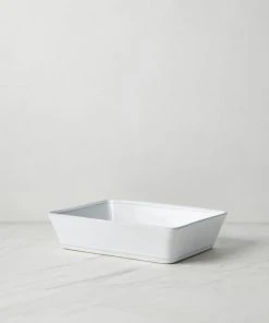 Lulu And Georgia Friso Rectangular Baker, White (10-inches) By Costa Nova