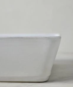 Lulu And Georgia Friso Rectangular Baker, White (14-inches) By Costa Nova