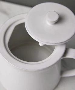 Lulu And Georgia Kitchen + Dining Friso Tea Pot, White By Costa Nova
