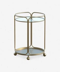 Lulu And Georgia Nathalie Round Bar Cart