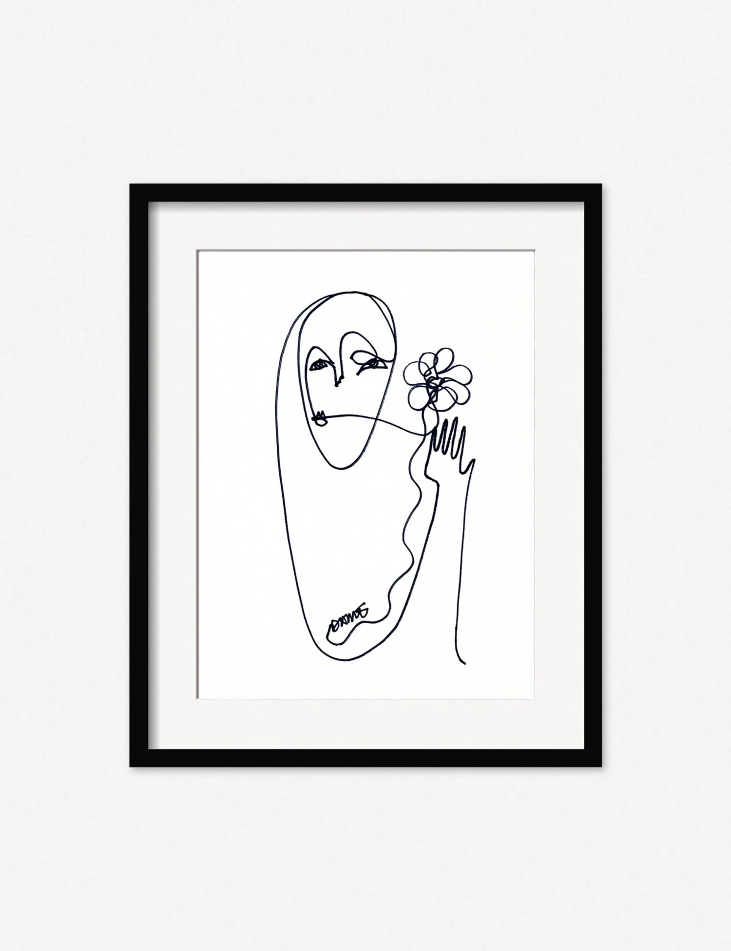 DamienneMerlinaFlowerBlackFrame.jpg Lulu And Georgia Walls 'Flower' Print By Damienne Merlina