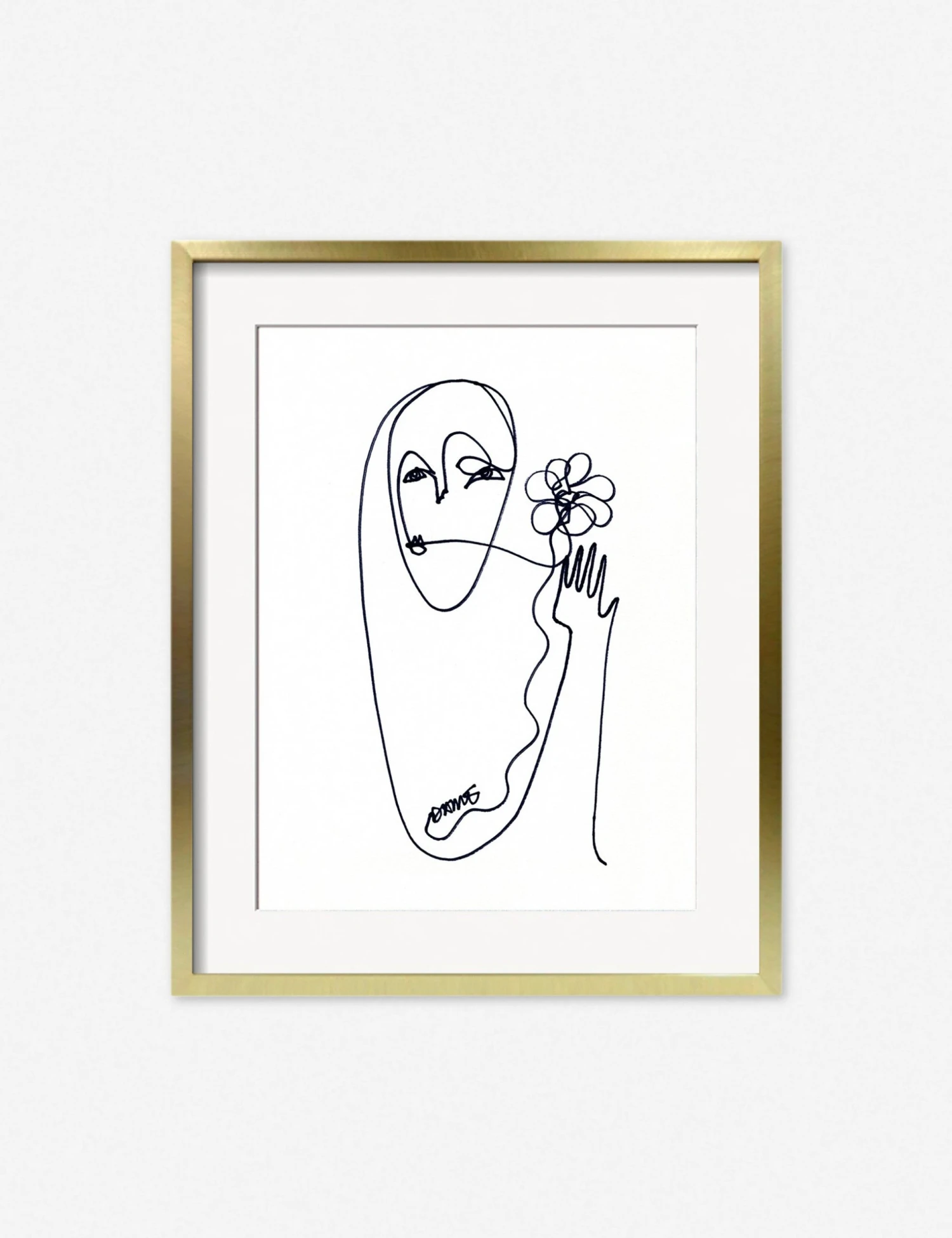DamienneMerlinaFlowerGoldFrame.jpg Lulu And Georgia Walls 'Flower' Print By Damienne Merlina